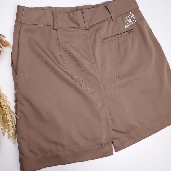 Izod XFG Stretch Brown White Floral Skirt sz 4 - Picture 3 of 15